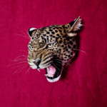 Leopard Head Replica with Head Mount